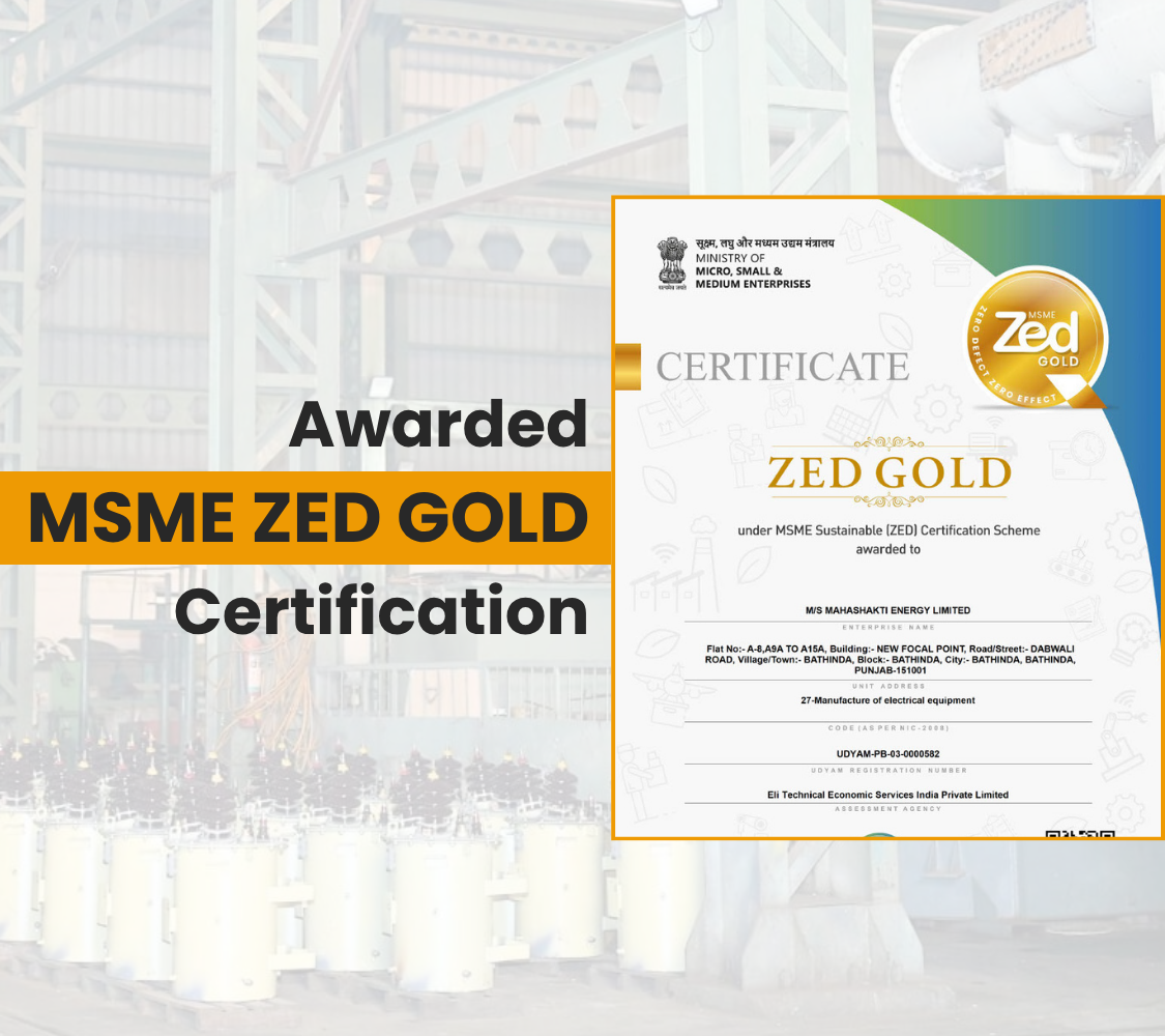Awarded-MSME ZED Gold Certification